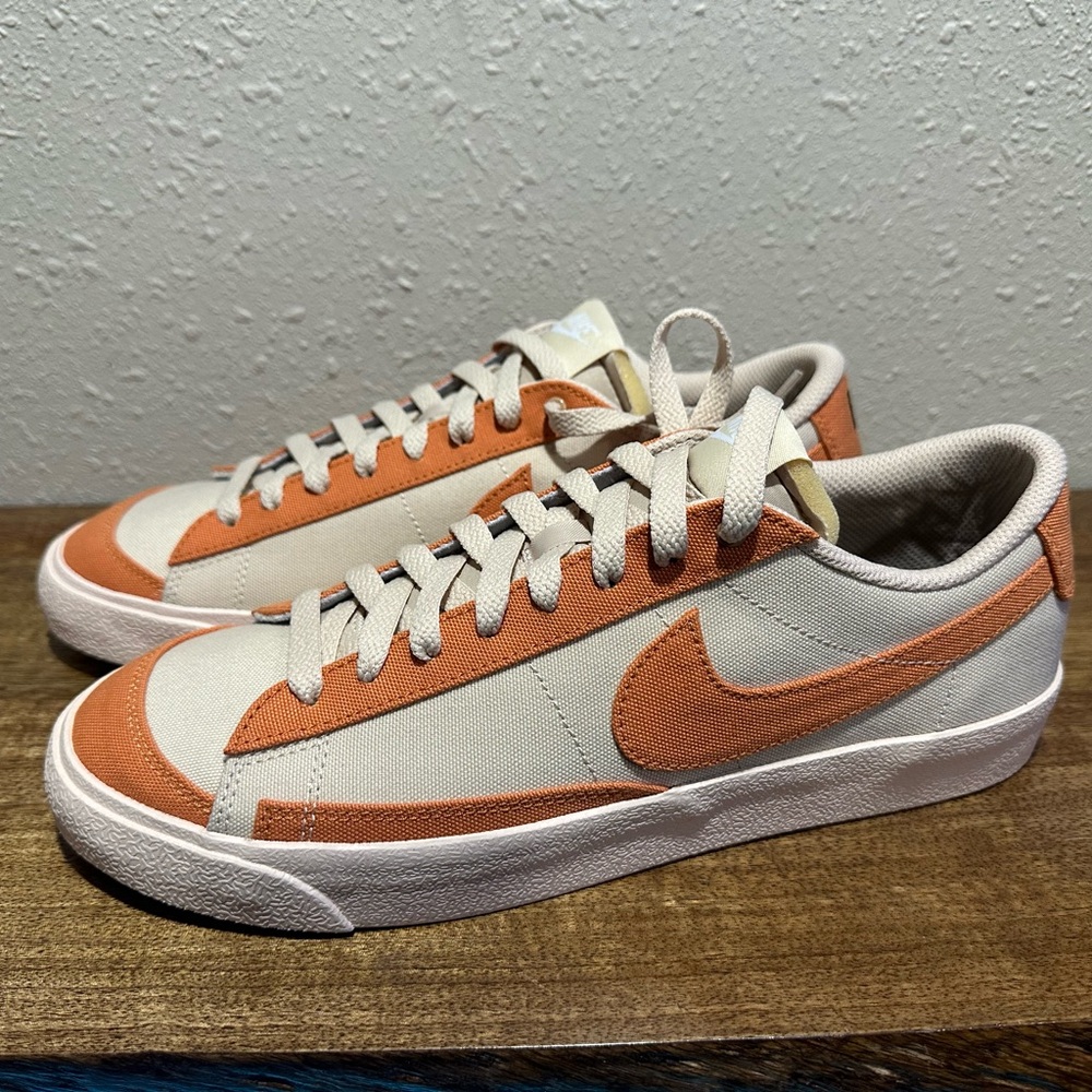 Nike Blazer Low ‘77 Men's Sneakers in Orange and Cream